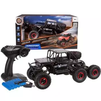 Пламенный мотор Краулер "Штурм" черный, 6 WD на радиоуправлении