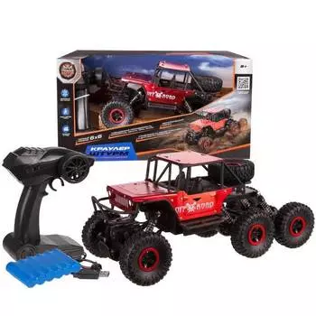 Пламенный мотор Краулер "Штурм" красный, 6 WD на радиоуправлении