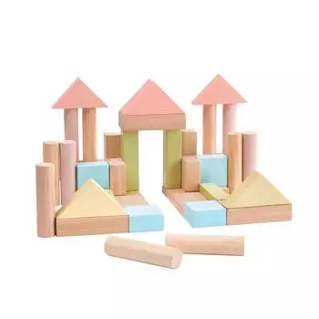 Plan Toys Деревянный конструктор, 40 кубиков