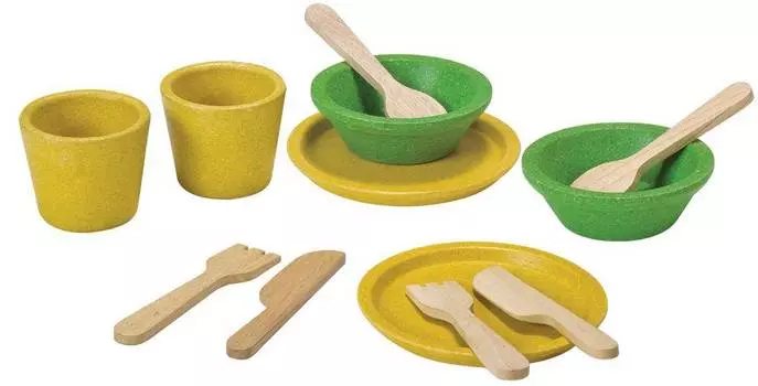 PLAN TOYS Набор деревянной посуды