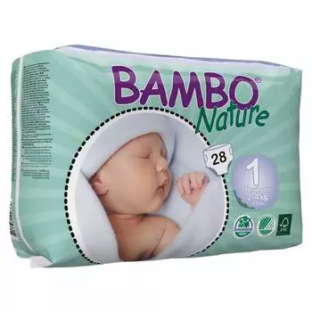 Подгузники Bambo Nature born 2-4 кг (28 шт)