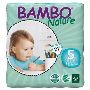 Подгузники Bambo Nature Junior 12-22 кг (27 шт)