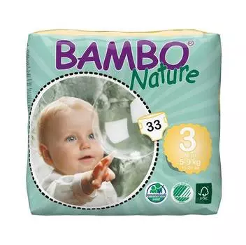 Подгузники Bambo Nature Midi 5-9 кг (33 шт)