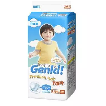 Подгузники Genki L (9-14 кг), 54шт