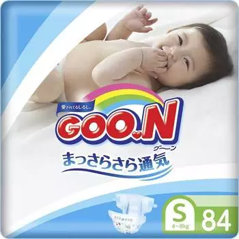 Подгузники Goo.n S (4-8 кг), 84 шт.
