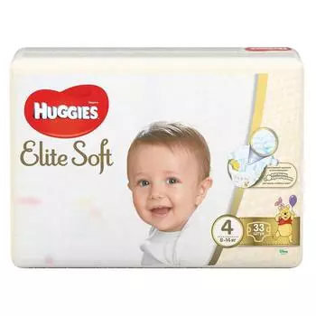 Подгузники Huggies Elite Soft 4 (8-14кг), 33 шт.