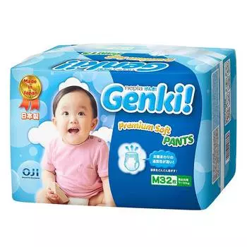 Подгузники-трусики Genki М (7-10кг), 32шт