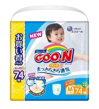 Подгузники-трусики Goon Jumbo Pack M (6-12кг), 74 шт