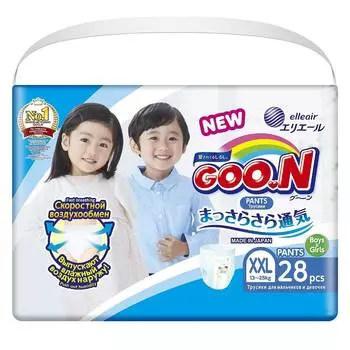 Подгузники-трусики Goon XXL (13-25 кг), 28 шт