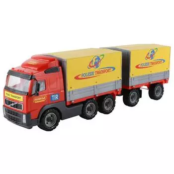 Полесье "Volvo", автомобиль бортовой тентовый с прицепом (в коробке)