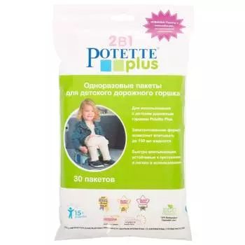 Potette Plus Упаковка из 30-ти одноразовых пакетов