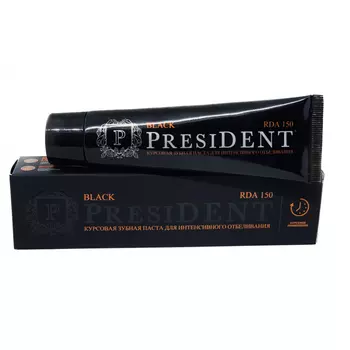 President Зубная паста Black (150 RDA), 50 мл