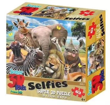 PRIME 3D "Африка селфи 13542" - 3D пазл