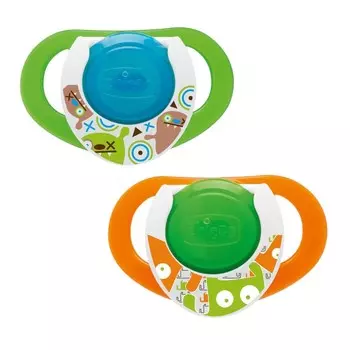 Пустышка латексная Chicco Physio 2013, 12+, яркая, (2 шт)