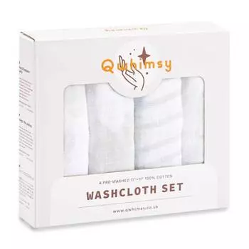 Qwhimsy Набор полотенец для лица "Монохромная", 4 штуки, QWC001