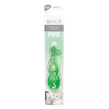 R.O.C.S. Зубная щётка Pro Baby от 0 до 3 лет, зеленая