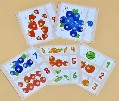Raduga Kids "Карточки - Изучаем счёт" - набор карточек к мозаике