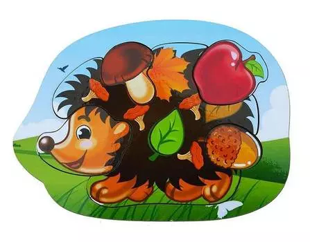 WoodlandToys Рамка-вкладыш Ёжик, 011103