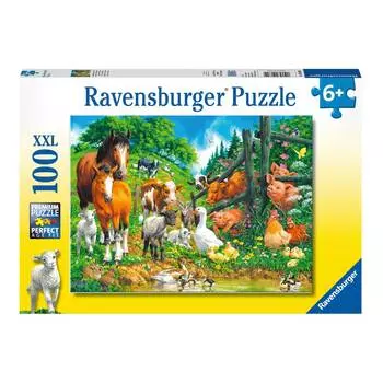 Ravensburger Пазл "Встреча животных", 100 элементов