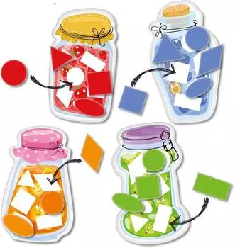 Развивающая игра DODO Изучаем фигуры Веселые баночки