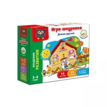 Развивающая игра VLADI TOYS VT5303-01 Домик друзей с липучками