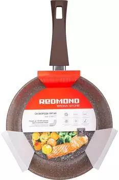 REDMOND Сковорода литая Brown stone 22 см с ручкой soft-touch, RFP-A2203