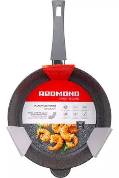 REDMOND Сковорода литая Gray stone 28 см с ручкой soft-touch, RFP-A2807