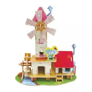 Rezark 3D Пазл Серия Лесные домики "Дом мельника", 51 элемент