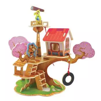 Rezark 3D Пазл Серия Лесные домики "Дом сторожа", 37 элементов