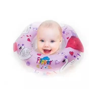 Roxy-kids Круг на шею для купания Flipper 0+, музыкальный, розовый