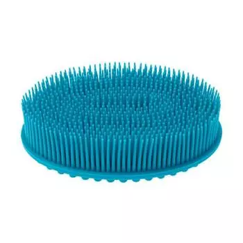 Roxy-kids Мочалка антибактериальная силиконовая овальная, голубая