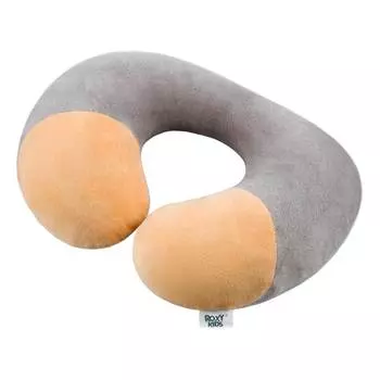 Roxy-kids Подушка дорожная "рогалик", серая