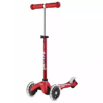 Самокат Mini Micro Deluxe, красный LED