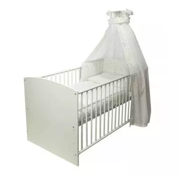 Schardt Детская кровать-трансформер Classic 4-в-1, белый/золотые звезды