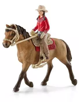 Schleich "Всадник с лошадью из серии Вестерн" - фигурка