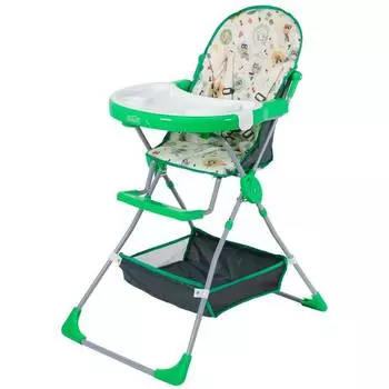 Selby Стульчик для кормления 252, зеленый совы