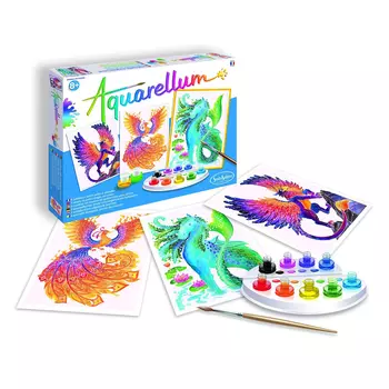 SentoSphere Акварельная раскраска "Мифические животные"