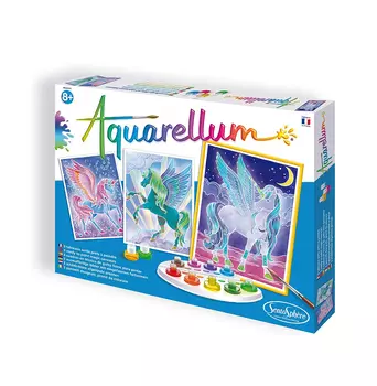 SentoSphere Акварельная раскраска "Пегасы"