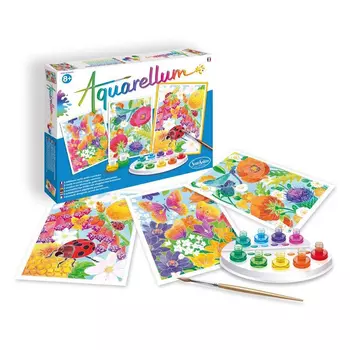 SentoSphere Акварельная раскраска "В цветах"