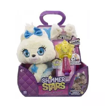 SHIMMER STARS Плюшевая белая собачка, 20 см