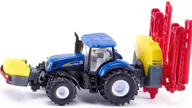 SiKU Holland Трактор с опрыскивателем, Kverneland,синий,1:87