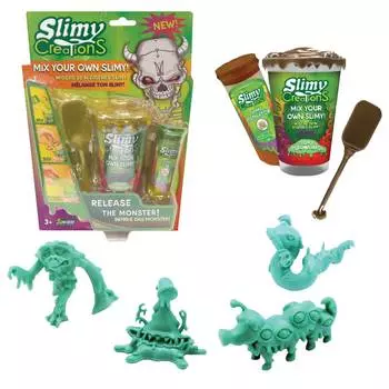 Slimy Набор для создания слайма "Монстры с игрушкой", золотой