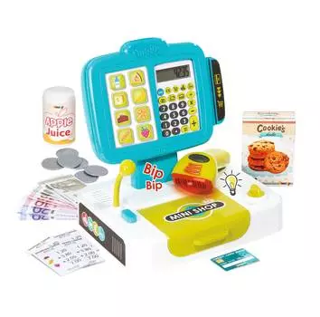 Smoby Детская электронная касса с весами, синяя