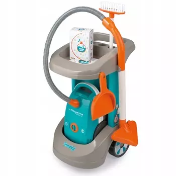 Smoby Тележка для уборки, с электронным пылесосом "Artec 2 Rowenta"