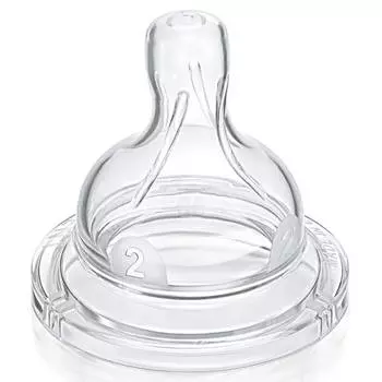 Avent Соска силиконовая медленный поток, 2 шт., 0+, 82820