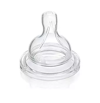 Соска Avent силиконовая средний поток, 2 шт., 3+, 82830