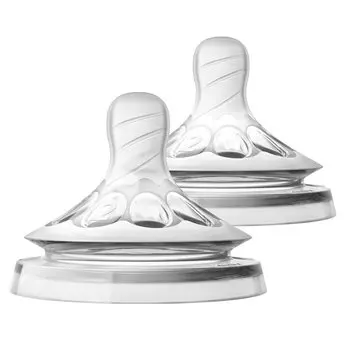 Соска Philips Avent Natural силикон, медленный поток, 1 мес.+, 2 шт.