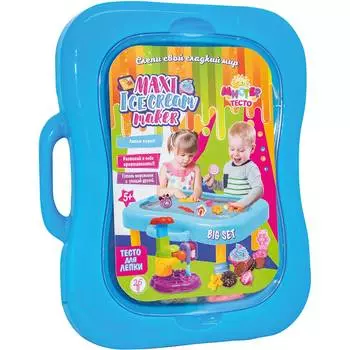 STRATEG Масса для лепки в чемодане Maxi Ice cream maker, синий