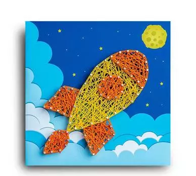 STRING ART LAB Набор для творчества в технике string art "Ракета"