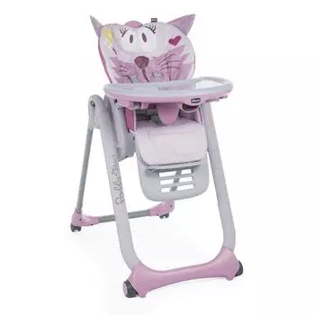 Стульчик для кормления Chicco Polly 2Start Miss Pink, розовый